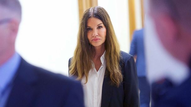 PHOTO: Model Janice Dickinson, walks through the Montgomery County Courthouse while on a break from testifying against actor and comedian Bill Cosby during the fourth day of his sexual assault retrial case in Norristown, Pa., April 12, 2018. (Mark Makela/Pool via Reuters)
