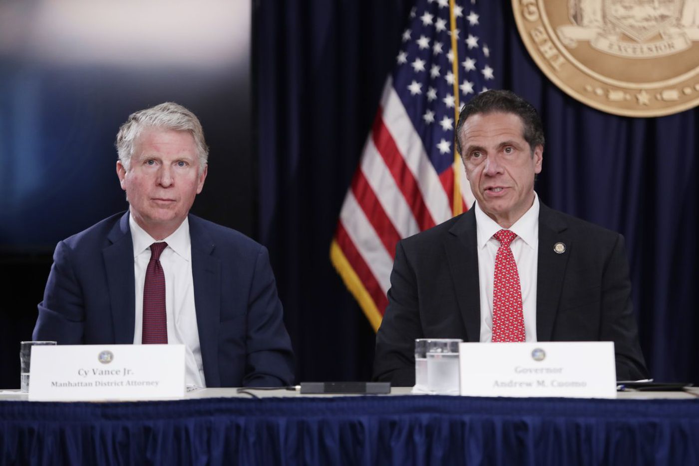 Gov. Cuomo (r.) said the fund would limit payouts to adult victims of child sex assault, a cap he opposes. (Frank Franklin II/AP)