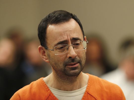 Larry Nassar, 54, appeared in court for a plea hearing in Lansing, Mich., on Nov. 22, 2017. Nasser, a former sports doctor, pleaded guilty to multiple charges of sexual assault. (Photo: Paul Sancya/Associated Press)