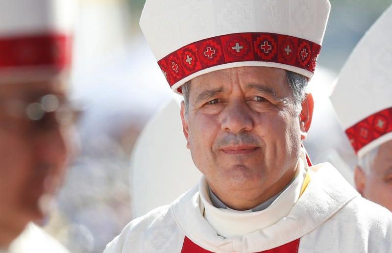 Bishop Juan Barros of Osorno, Chile, arrives in procession for Pope Francis’ celebration of Mass near Temuco, Chile, Jan. 17. Pope Francis has asked Archbishop Charles J. Scicluna of Malta, a longtime expert in handling abuse allegations, to go to the Chilean capital to gather information about Bishop Barros. The Chilean bishop is accused by victims of witnessing and covering up sexual abuse of minors. (CNS photo/Paul Haring)