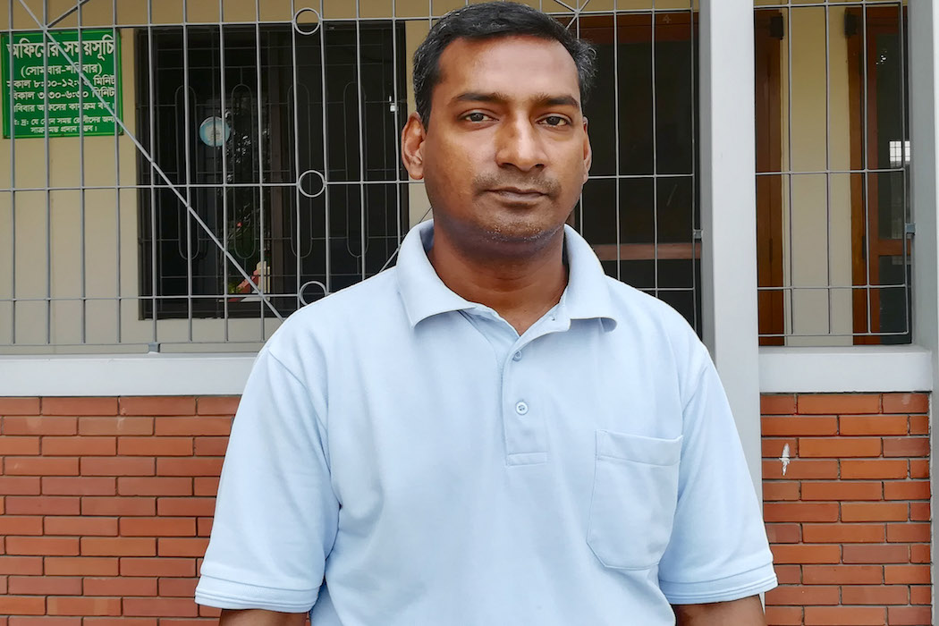 Father Walter William Rozario, seen at Good Shepherd Cathedral Church in Rajshahi district of Bangladesh on March 12, denies breaking his vow of celibacy. (ucanews.com photo)