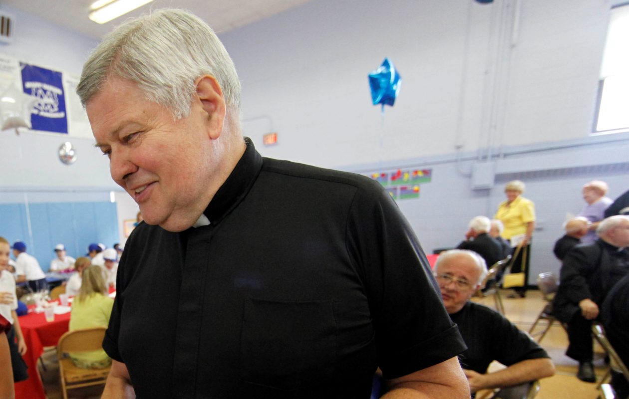 Rev. Fabian Maryanski, pictured in 2010 in the Mary Queen of Angels Regional Catholic School cafeteria. The Diocese of Buffalo assigned Maryanski to parishes for more than a decade after he was accused of having sexual contact with a teenage girl. (News file photo)
