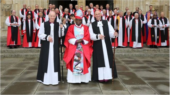 The new bishop of Sodor and Man (left) was consecrated in June 2017