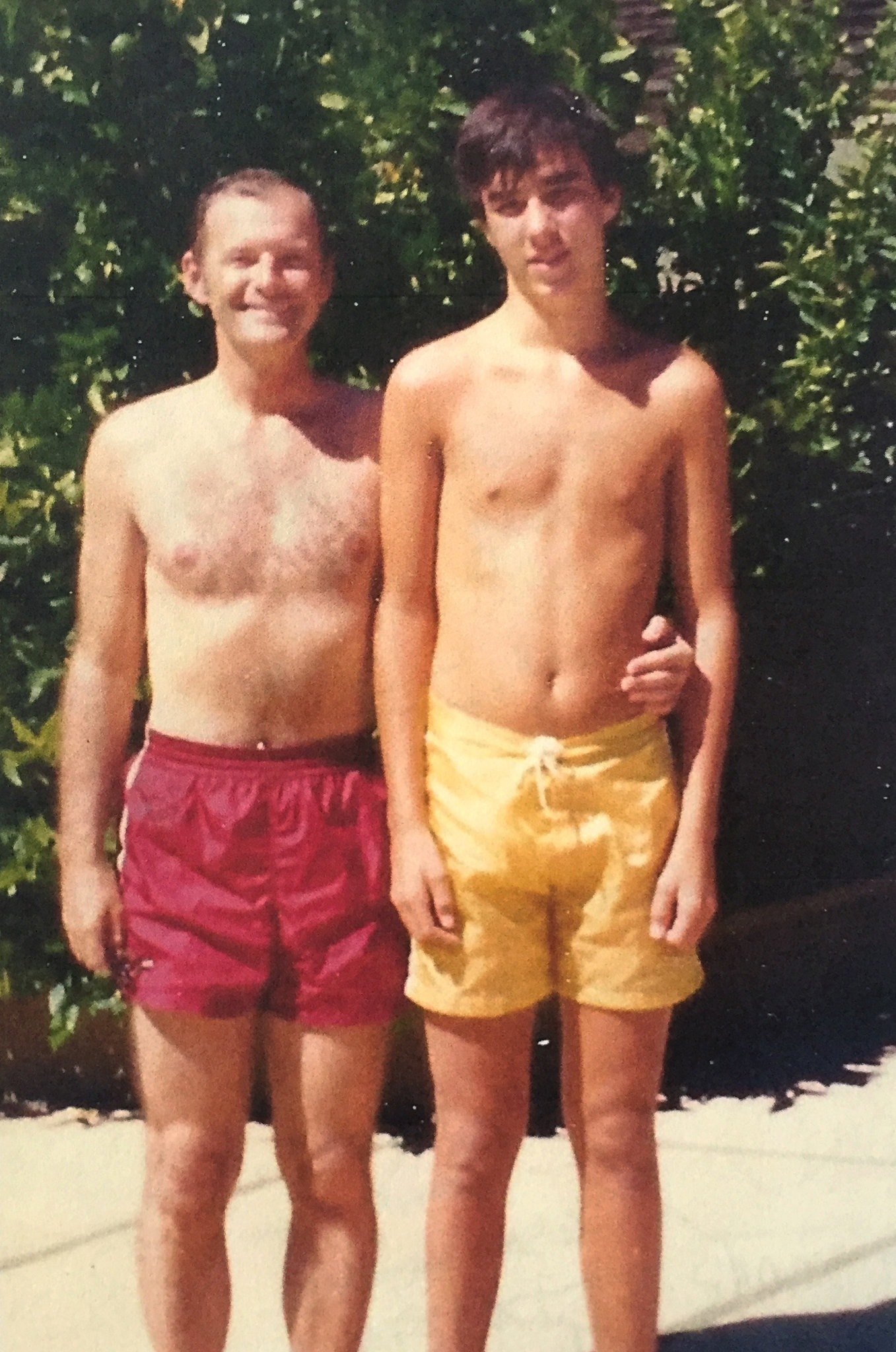 A family photograph of Father McCarrick and James in the 1970s.