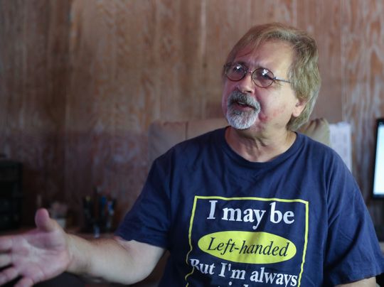 Author Glen R. Pafumi, who wrote three books on the Catholic clergy sex abuse scandals, photographed in his Spring Valley home on Thursday, August 30, 2018. (Photo: John Meore/The Journal News)