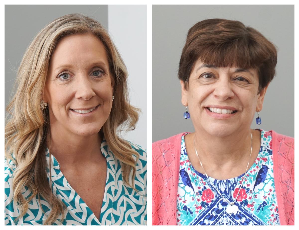 Representing the Archdiocese of St. Louis during Thursday’s show were (from left) Sandra Price, executive director for the Office of Child and Youth Protection, and Carol Brescia, victim assistance coordinator.