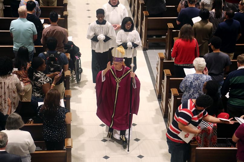 Bishop Luis Rafael Zarama at a Mass of Reparation and Prayer for Healing in Raleigh, N.C., on Sept. 25, 2018. Photo courtesy of Diocese of Raleigh