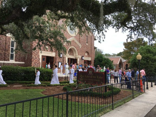 Attendees depart from 9 a.m. Mass at Our Lady of the Lake Catholic Church in Mandeville on Sunday, Sept. 30, 2018. (Kim Chatelain, NOLA.com | The Times-Picayune)