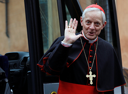 Pope Francis has accepted the resignation of Cardinal Donald W. Wuerl as archbishop of Washington but did not name a successor. Cardinal Wuerl is pictured in a 2013 photo at the Vatican. (CNS photo/Alessandro Bianchi, Reuters)