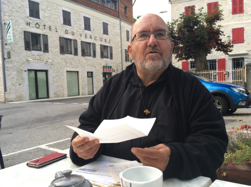 The Rev. Pierre Vignon says he's been punished by church leaders in France after he gathered more than 100,000 signatures for an online petition that called for a cardinal to resign because of his handling of child sex-abuse cases. Associated Press/John Leicester