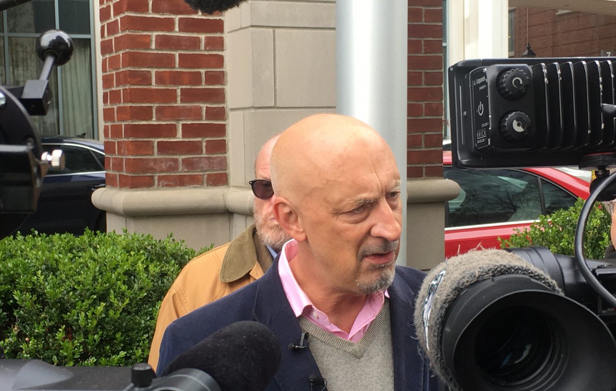 Peter Isley, survivor of clergy sex abuse, criticizes bishops’ decision Monday not to vote on new measures aimed at bishops in abuse cases. (Jay Tokasz/Buffalo News)