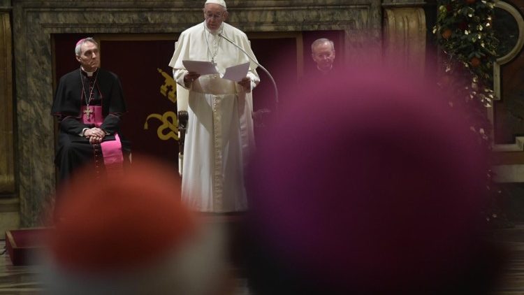 Die traditionelle Weihnachtsansprache des Papstes an die Kurie (Vatican Media)
