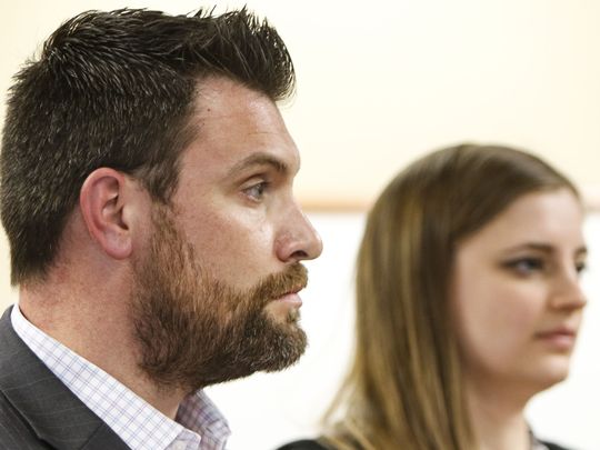 Joshua and Rachel Piland appear before Judge Staci Buchanan in 54A District Court for a preliminary exam to determine if they will stand trial for involuntary manslaughter in the Feb. 2017 death of their infant daughter Abigail. (Photo: Lansing State Journal file photo/Matthew Dae Smith)