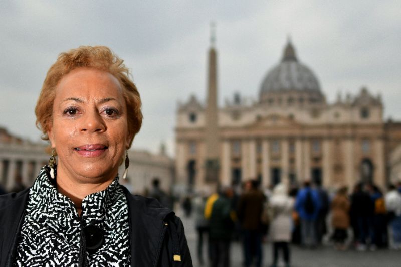 Jamaican victim of sexual abuse Denise Buchanan has struggled in vain for years for the Catholic Church to officially recognise her as a victim -- even writing to the pope himself -- while the priest who abused her has escaped justice (AFP Photo/Alberto PIZZOLI)