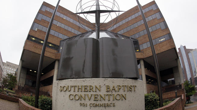 The headquarters of the Southern Baptist Convention is shown on Wednesday, Dec. 7, 2011, in Nashville, Tenn. Southern Baptists leaders, pressed to grow membership and weighted by the past, have asked churches in the U.S. to approve a name change. Leaders say, however, they still intend to continue to call themselves "Baptist." (AP Photo/Mark Humphrey)