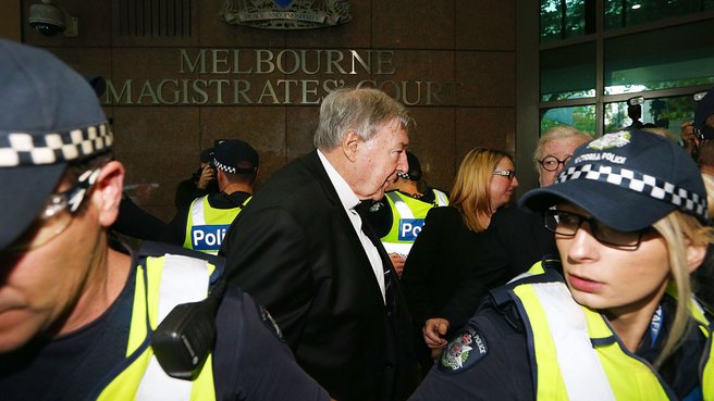 Cardinal Pell arrives at court in 2018. Image : Getty Images