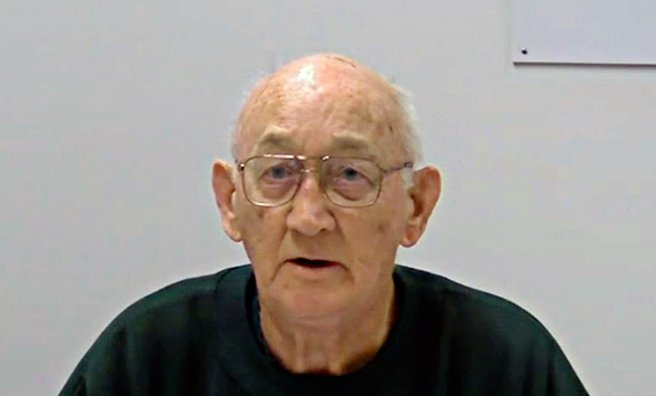 Gerald Francis Ridsdale giving evidence during the child sex abuse royal commission's Ballarat inquiry. (AAP Image/ Royal Commission)