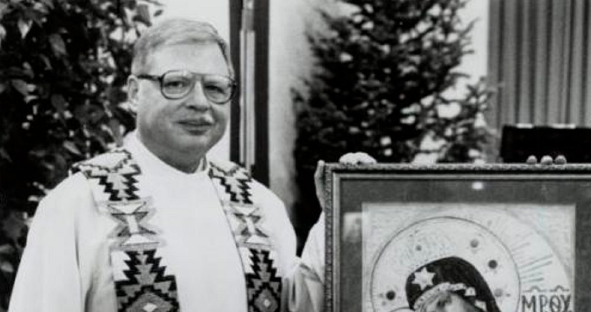 Father Arthur Perrault, seen in this 1989 photo from the Albuquerque Journal, was extradited to New Mexico from Morocco after 26 years on the lam. The former Air Force Reserve chaplain goes to trial Monday on child sexual abuse charges. (Courtesy of the Albuquerque Journal).