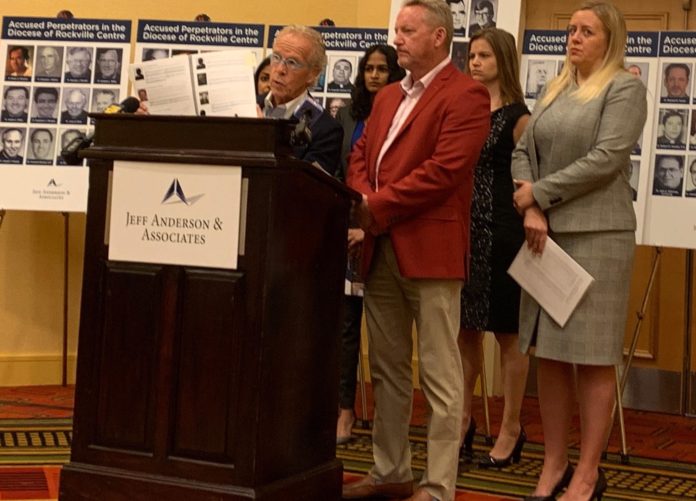 Victims advocates held a news conference June 3, 2019. Long Island Press photo