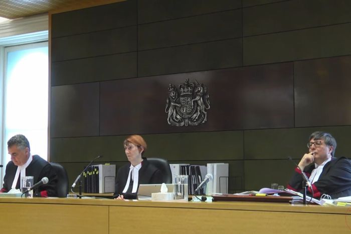 PHOTO: Justice Chris Maxwell, Chief Justice Anne Ferguson and Justice Mark Weinberg are hearing the appeal. (Supplied: Supreme Court of Victoria)