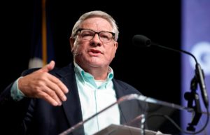 Brad Waggoner, acting president and executive vice president of LifeWay Christian Resources, gives a report June 12 during the last session of the two-day 2019 Southern Baptist Convention annual meeting. (SBC newsroom photo by Marc Ira Hooks)