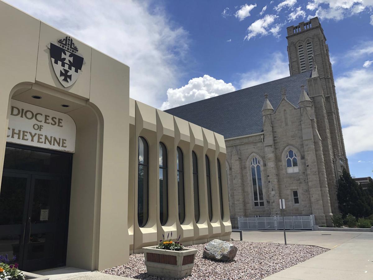 This photo shows the offices for the Roman Catholic Diocese of Cheyenne and the Cathedral of St. Mary on June 13. The Cheyenne Police Department has recommended filing charges against two men following an investigation into allegations of clergy sexual abuse in Wyoming.
