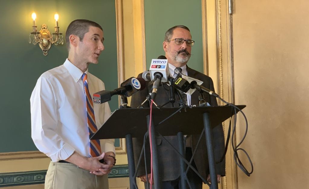 Dan Paden, left, and Mark FitzGibbons were abused by priests when they were children. They say the way to come to terms with their abuse is to forgive their abusers. CREDIT ELLEN ABBOTT / WRVO NEWS