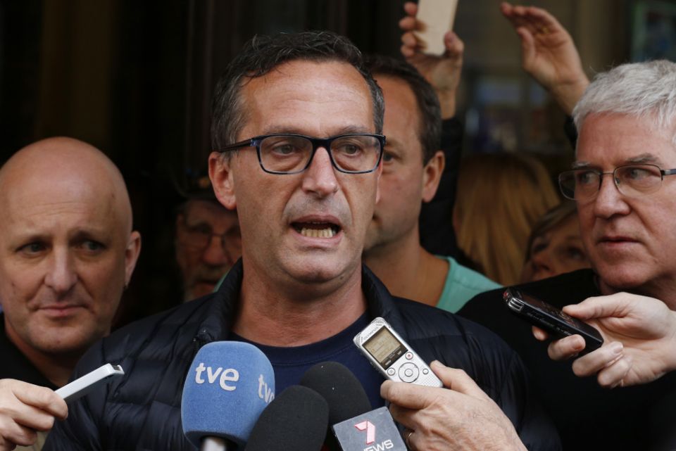 David Ridsdale, who was sexually abused by his uncle, Gerald Ridsdale, then a priest, stands next to fellow sexual abuse survivors in Rome March 3, 2016. Lawyers say the Australian Catholic Church has opened the floodgates for tens of millions dollars in compensation claims after the Diocese of Ballarat admitted, for the first time, it knew of the behavior of the pedophile priest, yet continued to move him around from parish to parish. (CNS/Paul Haring)