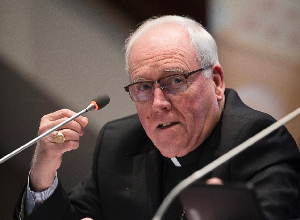 Bishop Richard J. Malone of Buffalo, N.Y., is seen at the headquarters of U.S. Conference of Catholic Bishops in Washington Jan. 17, 2018.