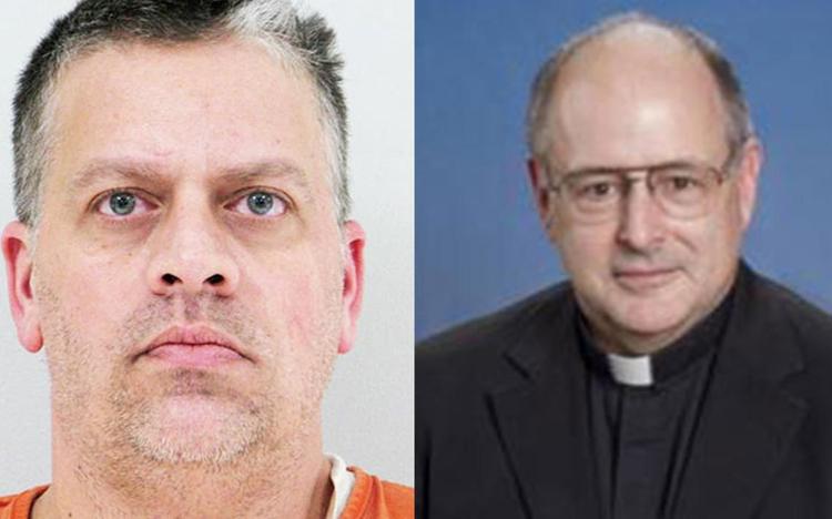 Chad Legare (left) and Father Robert Wapenski