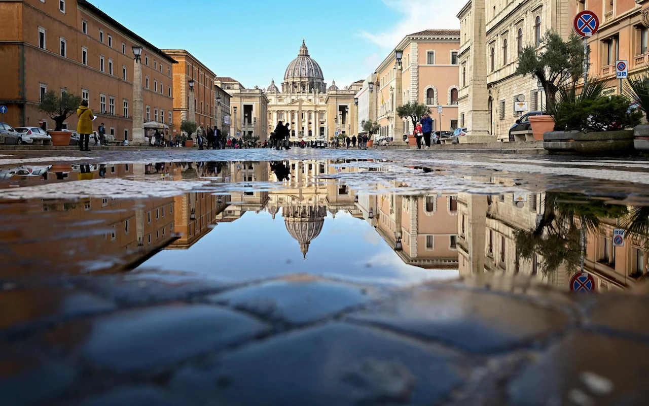 Bishop Zanchetta is believed to be living in the Vatican CREDIT: AFP