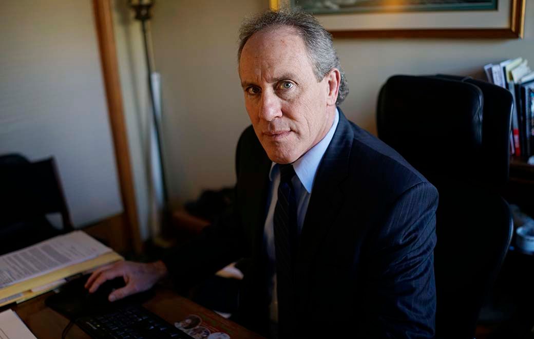 Attorney Paul K. Barr in his Niagara Falls office. (Derek Gee/Buffalo News)