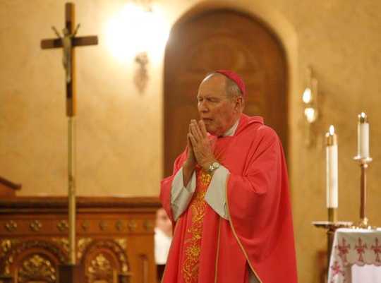 FILE PHOTO: Bishop Matthew Clark address the congregation during a Mass of Dedication, St. Florian stained glass window in memory of Tomasz Kaczowka, at St. Stanislaus church in Rochester Sunday morning, December 15, 2013. (Photo: File photo)