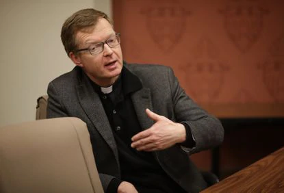 Rev. Hans Zollner, president of the Center for Child Protection at the Pontifical Gregorian University, on March 2, 2020. (E. Jason Wambsgans / Chicago Tribune)