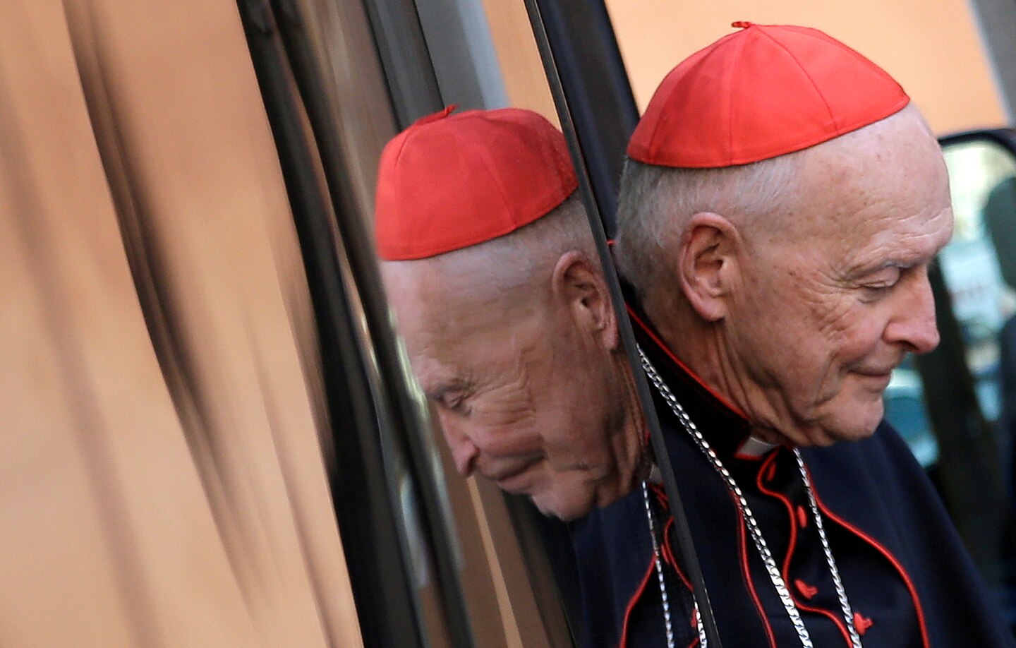 Then-Cardinal Theodore McCarrick arrives for a meeting at the Synod Hall in the Vatican on March 4, 2013. (Max Rossi/Reuters)