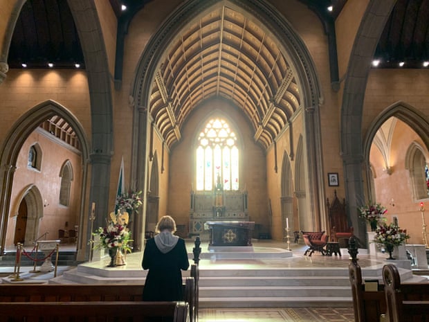 The inside of Ballarat cathedral. The ABC’s new three-part documentary Revelation sees journalist Sarah Ferguson interview criminal priests and brothers of the Catholic church in Australia. Photograph: ABC TV
