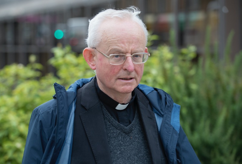 Bishop of Aberdeen Hugh Gilbert arrives to give evidence at the Scottish Child Abuse Inquiry last year.