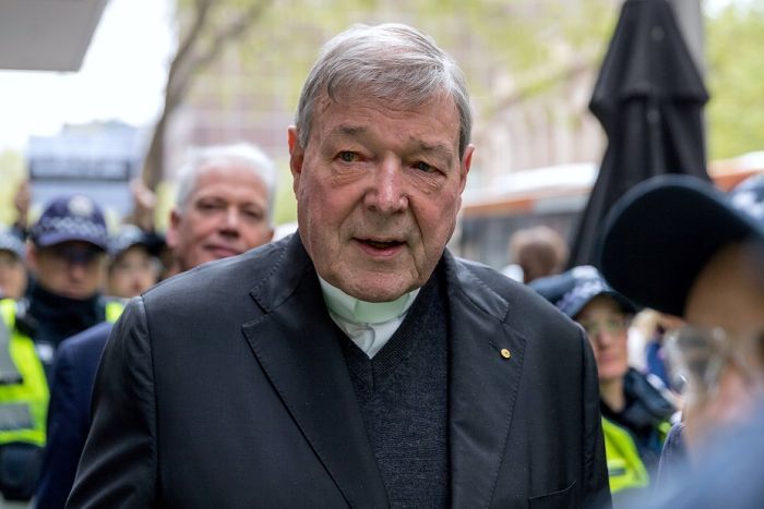 PHOTO: George Pell, pictured outside court in 2017, has had his conviction quashed after more than 400 days in jail. (Reuters: Mark Dadswell)