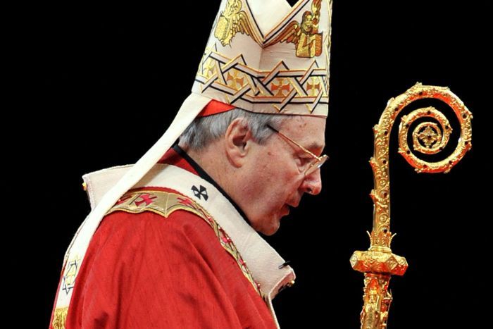 PHOTO: Cardinal George Pell, pictured wearing a ceremonial cope in 2008, remains the most senior Australian member of the Catholic clergy. (AAP: Paul Miller)