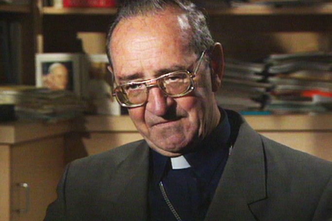 Ronald Mulkearns was heavily criticised for his role in moving Risdale between parishes.(ABC News)