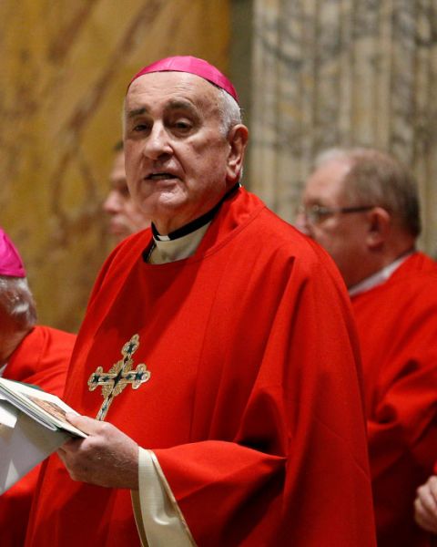 Bishop Donald J. Kettler of St. Cloud, Minn., is seen at the Basilica of St. Paul Outside the Walls in Rome Jan. 15, 2020. (CNS/Paul Haring)