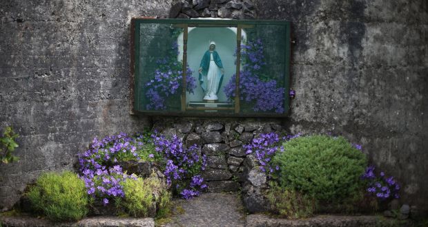 The site of a mass grave for children who died in the Tuam mother and baby home, Co Galway. Photograph: Niall Carson/PA