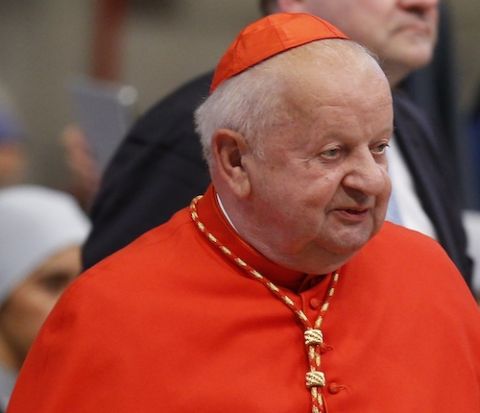 Polish Cardinal Stanislaw Dziwisz of Krakow, Poland, arrives for a consistory in St. Peter's Basilica at the Vatican, June 28, 2018. (CNS/Paul Haring)