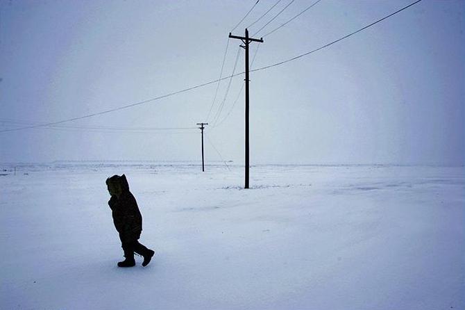 Mary Cheemuk in Kotlik AK, February 2005. Photo by Damon Winter.