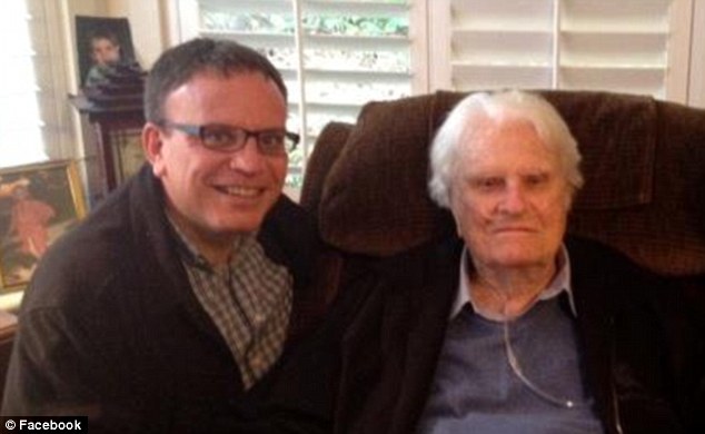 Professor Boz Tchividjian with grandfather Reverend Billy Graham. Tchividjian claims Evangelicals are 'worse' than Catholics in responding to sexual abuse case