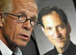 Attorney Jeff Anderson discusses a lawsuit he filed on behalf of an adult female alledging sexual abuse against Fr. Michael J. Keating, a tenured professor at the University of St. Thomas, at his law office in St. Paul on Monday, October 14, 2013. (Pioneer Press: John Doman)