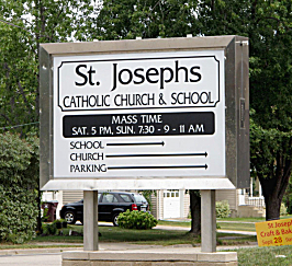The woman said she was sexually abused by the Rev. Robert Thurner at St. Joseph Catholic Church in West St. Paul when she was seven to eight years old. (MPR Photo/Meg Martin)