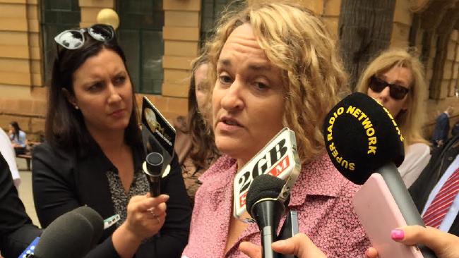 Explosive allegations ... Fiona Barnett speaks to the media in Sydney. Pic: Liz Burke.Source:News Corp Australia