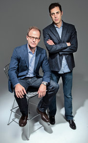 Tom McCarthy, left, the director of “Spotlight,” and his co-writer, Josh Singer.