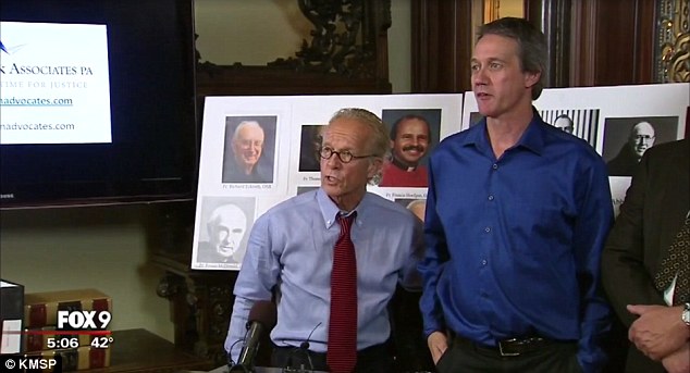 Attorney Jeff Anderson (left) released the files of five of those monks to encourage victims to step forward along with Troy Bramlage (right), who is a victim